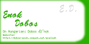 enok dobos business card